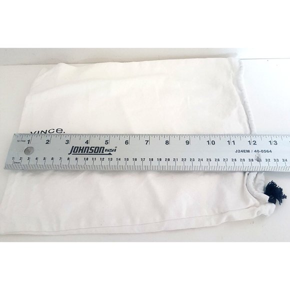 Vince Drawstring Canvas Shoe Clothing Storage Dust Bag Off White - Picture 5 of 7